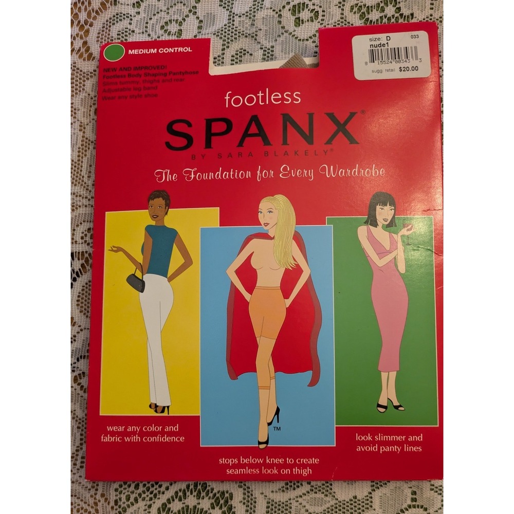 Spanx Super Control Footless Body Shaping Pantyhose Size D Nude NIP